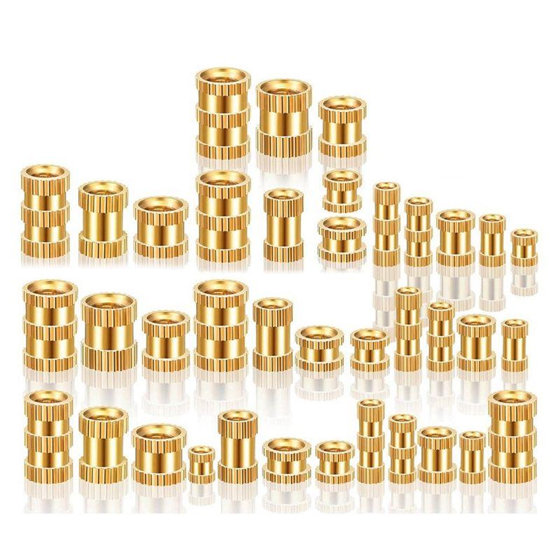 

ABUL-1000Pcs Threaded Inserts Brass Knurled Nuts Heat Set Insert Tool For Plastic Parts 3D Printing Injection Molding Press золотий