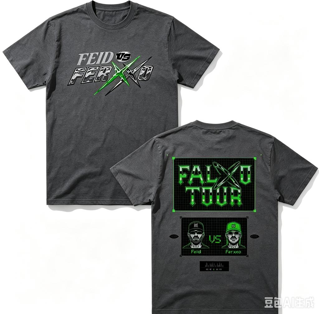 Rapper Feid Ferxxo Tour 2026 Print Tshirt Unisex Unisex Fashion Hiphop Tshirts Summer Casual Cotton Oversized Tshirts Streetwear