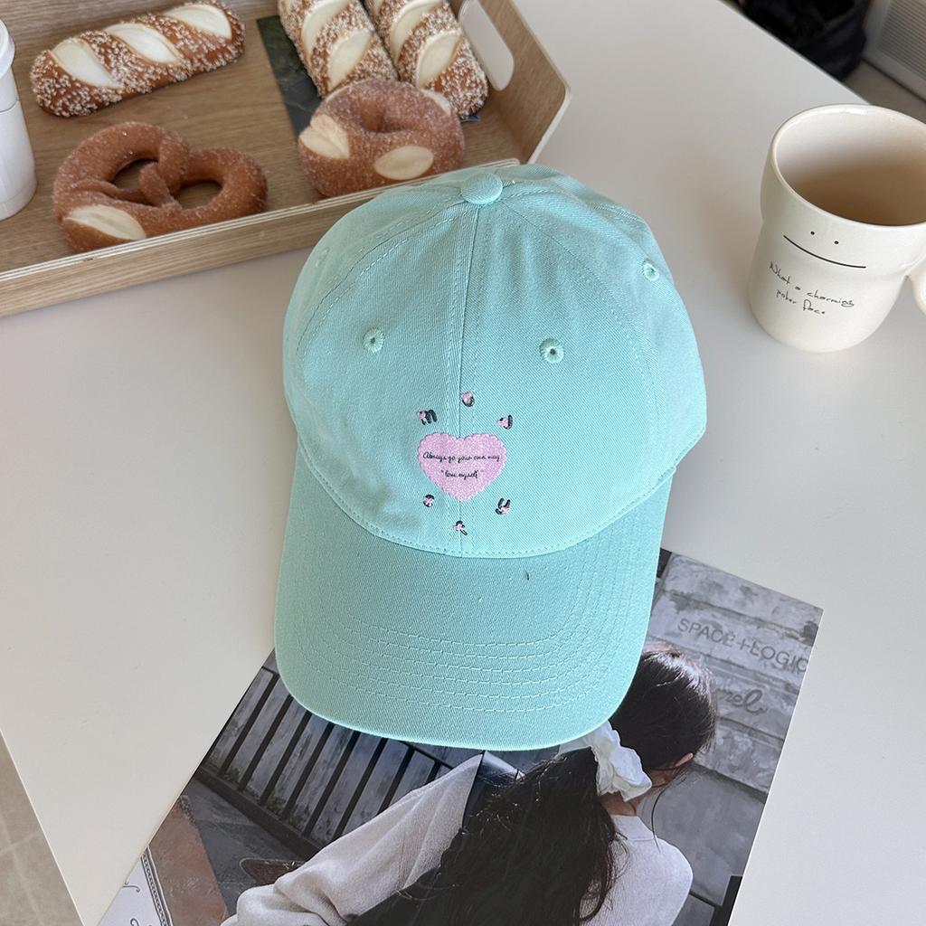 Spring and summer new love baseball hat men and women sweet casual versatile sunshade sunscreen cap