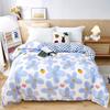 Pink Floral Duvet Cover 100% Cotton Flowers Print Aesthetic Comforter Cover Soft Skin-friendly Bedding for Teens Kids Girls Gift