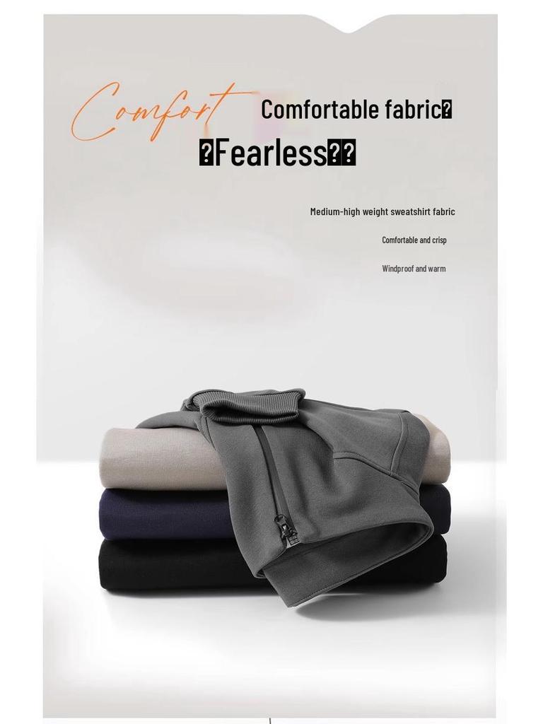 Men's Half-Zip Stand Collar Sweatshirt: Pure Color Long Sleeve T-Shirt for Spring & Autumn