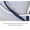 Sac Cabas en Toile Korean Artistic Color Block – Grande Capacité, Épaule Unique, Style Décontracté