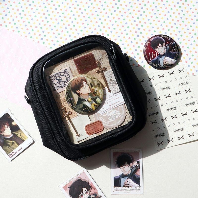 

Cute Macaron messenger bag, Japanese two-dimensional small food, transparent small bag, female bar, zhaizhan pain bag, baby bag.