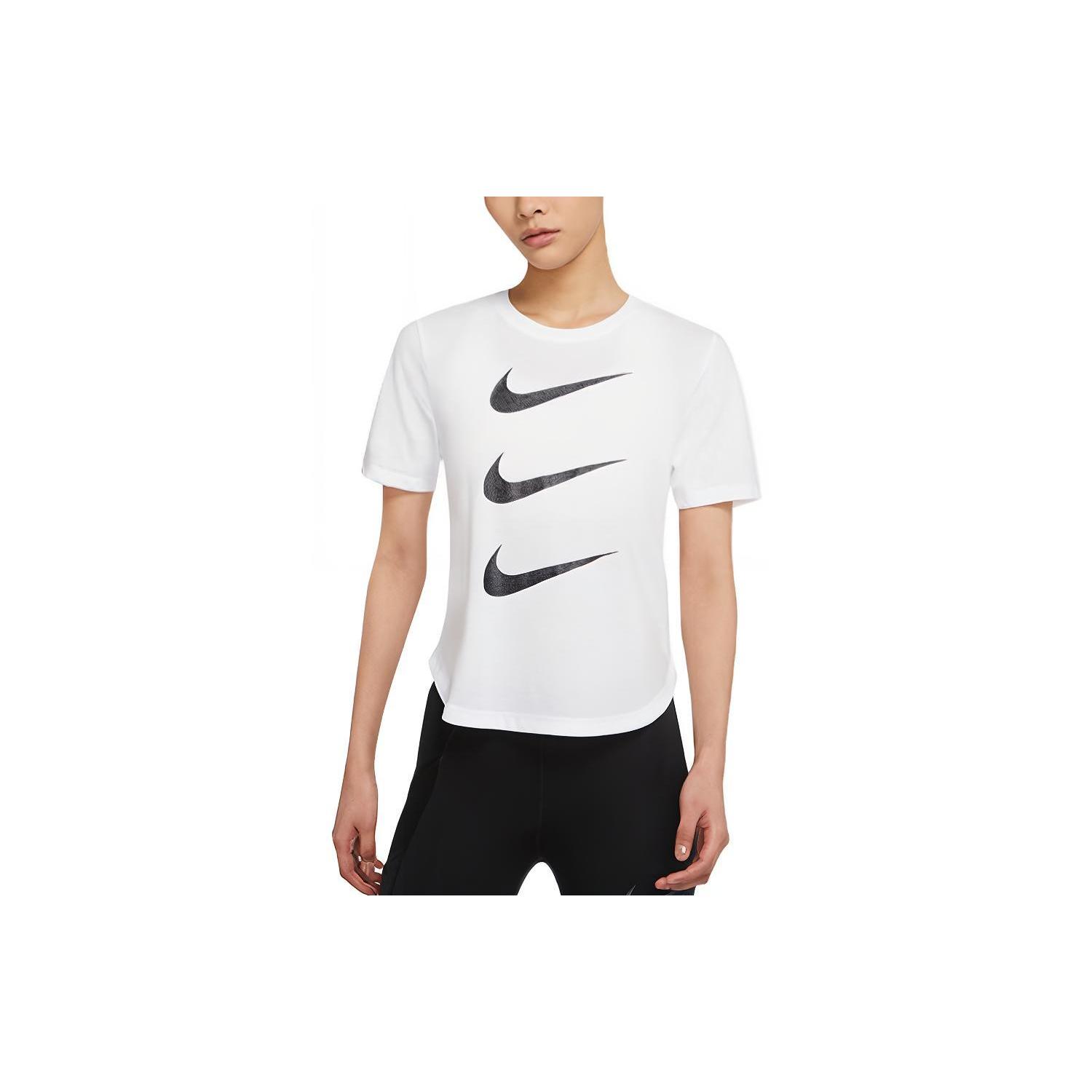 

New Nike Set in Sleeve T Shirt Women s White DC4324-100 M