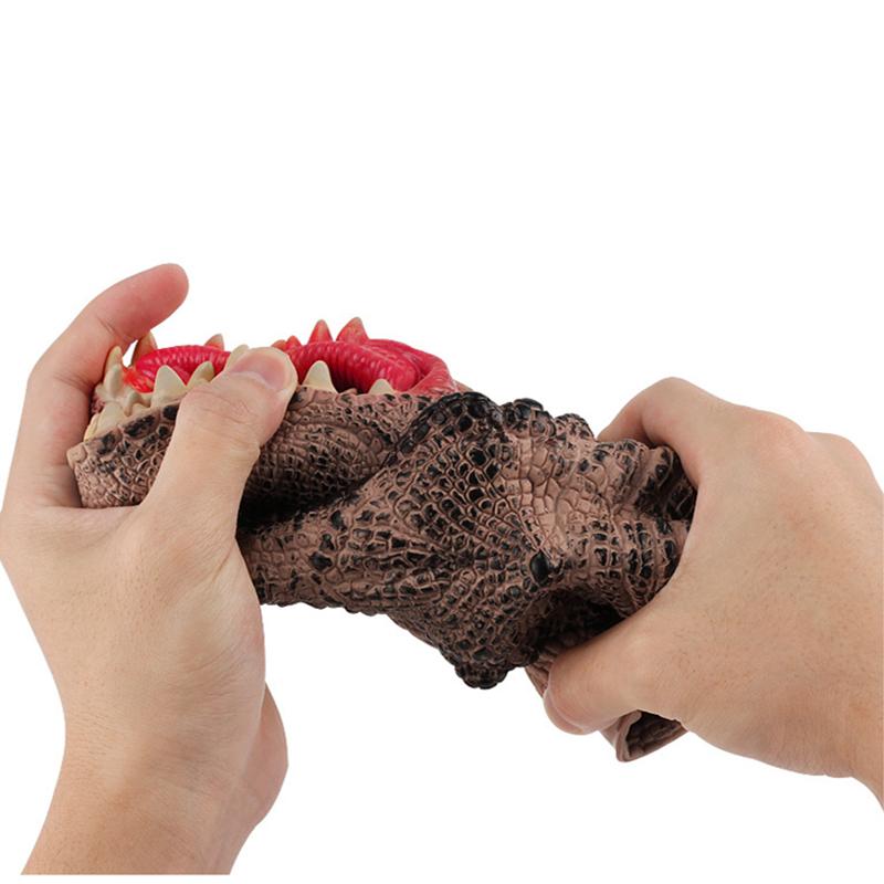 Jurassic Dinosaur Hand Puppets - T-Rex & Shark Plush Toys for Kids Imaginative Play, Parent-Child Role Play Gift Set