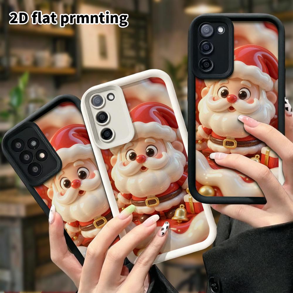 Phone Case: 2D Flat Design Suitable for Samsung Galaxy A34 A35 M05 M06 S20 S22 S21 FE Plus 5G Protective Case, Santa Claus, Christmas and Halloween, P