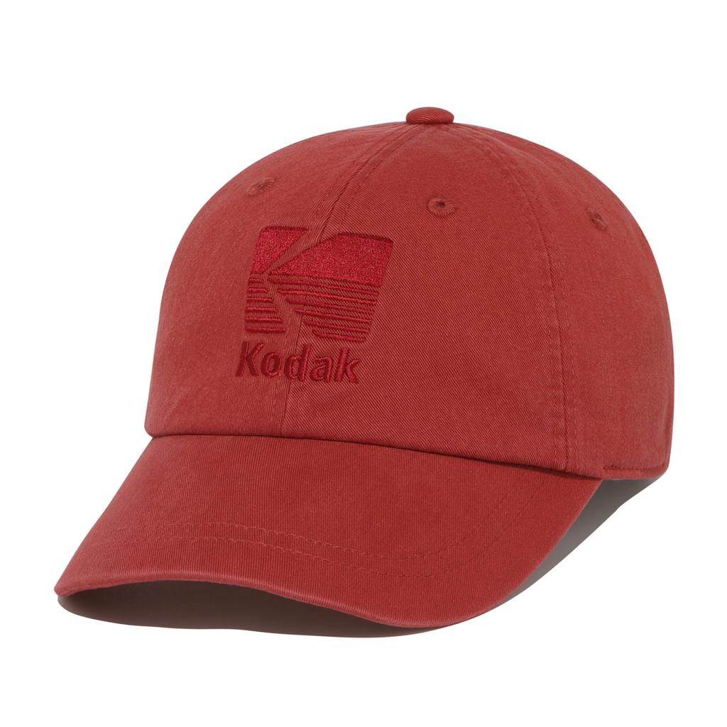 KODAK Relaxed Fit Tone-On-Tone Logo Embroidered Ball Cap Red