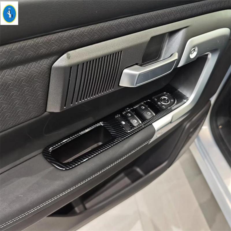 RHD Carbon Fiber Look Inner Door Armrest Window Lift Button Cover Trim For Chery Tiggo Jaecoo7 TJ-1  - 2025 Car Accessories