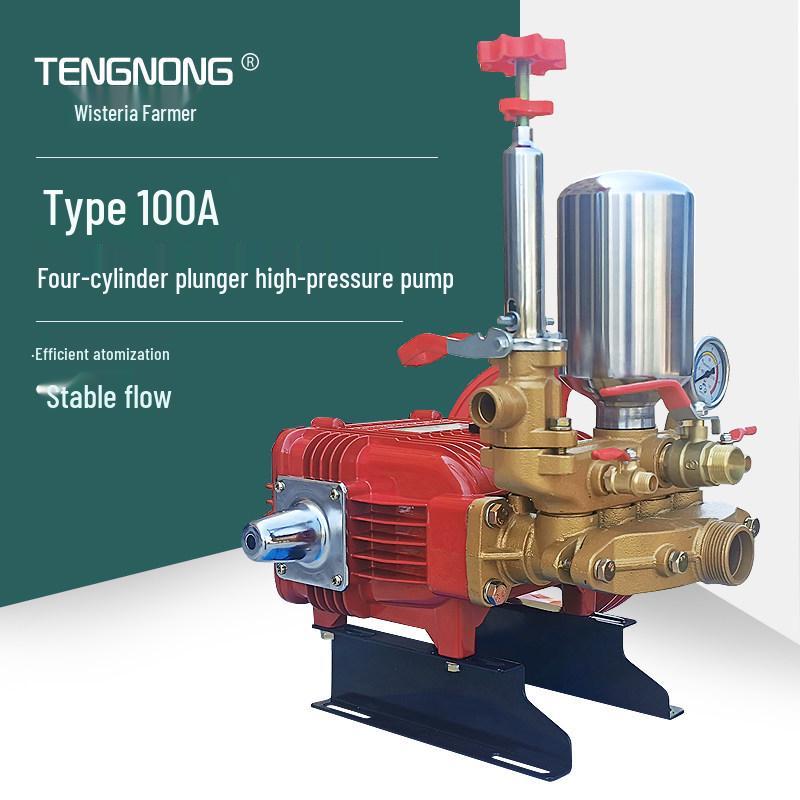 Four-Cylinder High-Pressure Agricultural Sprayer with Ceramic Oil-Free Pump 100-4C Add Grease