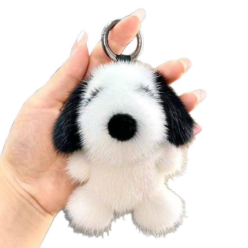 

Warm Imitation Mink Fur Dog Keychain - Women’s Plush Pendant Jewelry Birthday Gift