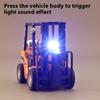 1:24 Alloy Construction Crane & Warehouse Forklift Model Diecast Children'S Engineering Toy Car Simulation Sound Light Toy Gift