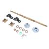 24inch Go Kart Rear Axle Kit 17 Teeth Rear Axle Flange Bearing Fixing Mounts Set for 50‑150CC ATVs Quads Drift Trikes