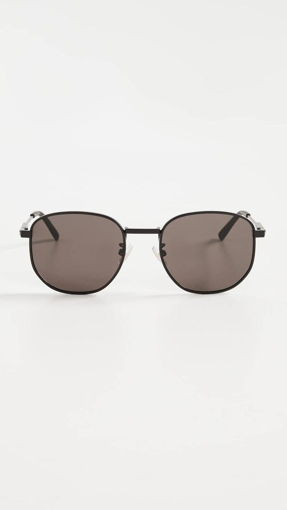 Bottega Veneta BV1160SA Sunglasses, Unisex, 001, Black/Gray