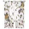 Birdie Leaves Plant Animal Modern Tulle Curtains For Living Room Bedroom Home Kitchen Window Sheer Curtains