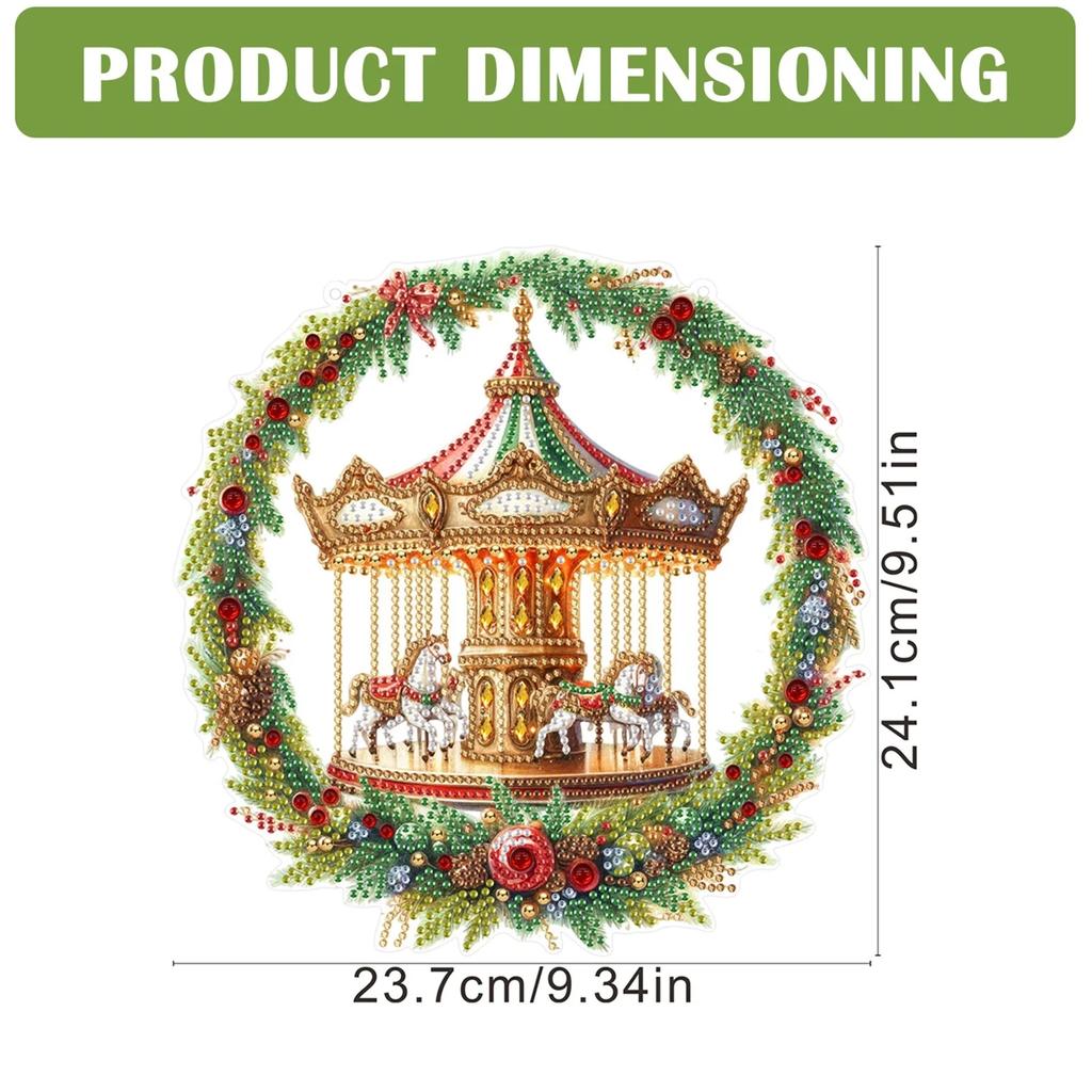 Acryl Sonderform Weihnachten 5D DIY Diamantmalerei Punkte Anhänger Strass Diamantenkunst Anhänger Diamantmalerei Ornamente