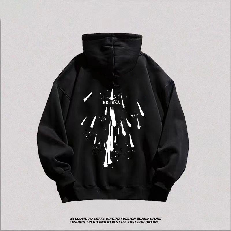 

Американское ретро Тяжелый вес 500 г Очень толстое худи оверсайз для осени/зимы 2X Large