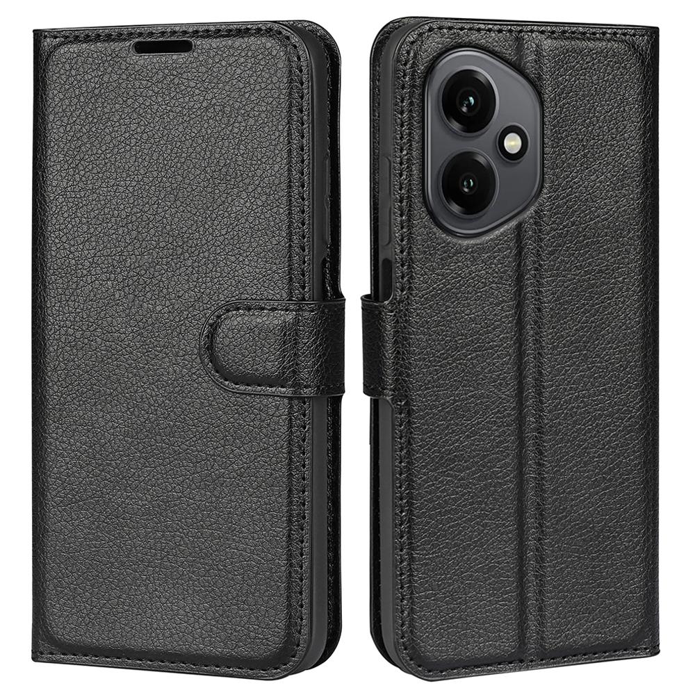 Für Honor 400 5G (Global) Hülle Leder Geldbörse Handyhülle mit Litschi-Textur Stoßfest