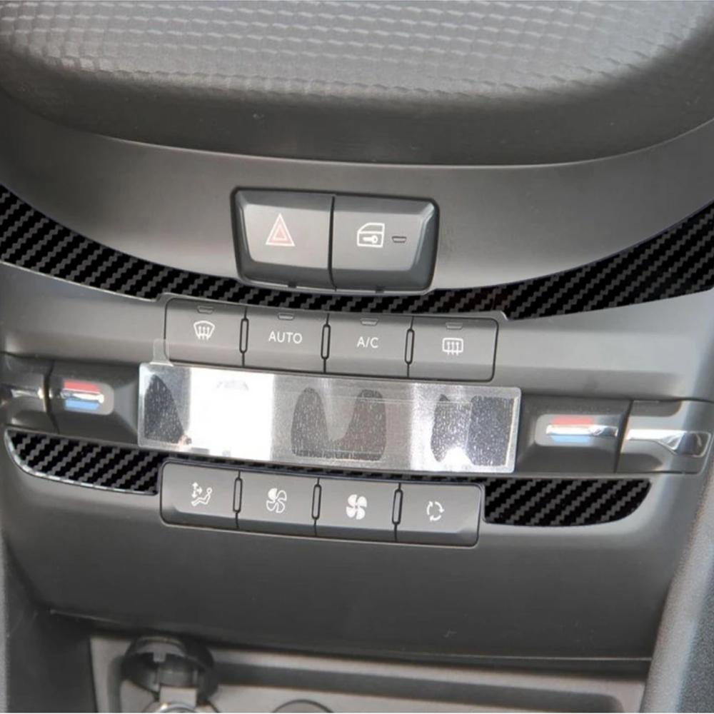 2Pcs/Set for Peugeot 2008 208 2014 - 2018 Air Conditioning Switch Interior Sequins Sticker Control Panel Stickers Accessories