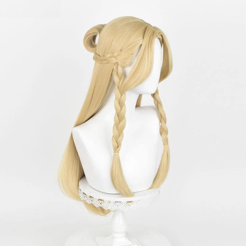 Marcille Donato Cosplay Wig Anime Blonde Golden Long Pre Braided Heat Resistant Synthetic Hair Party Wigs + Wig Cap