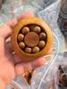 Men's Thunder Mark Jujube Wood Prayer Beads Bracelet with Wind Fire Wheel Pendant