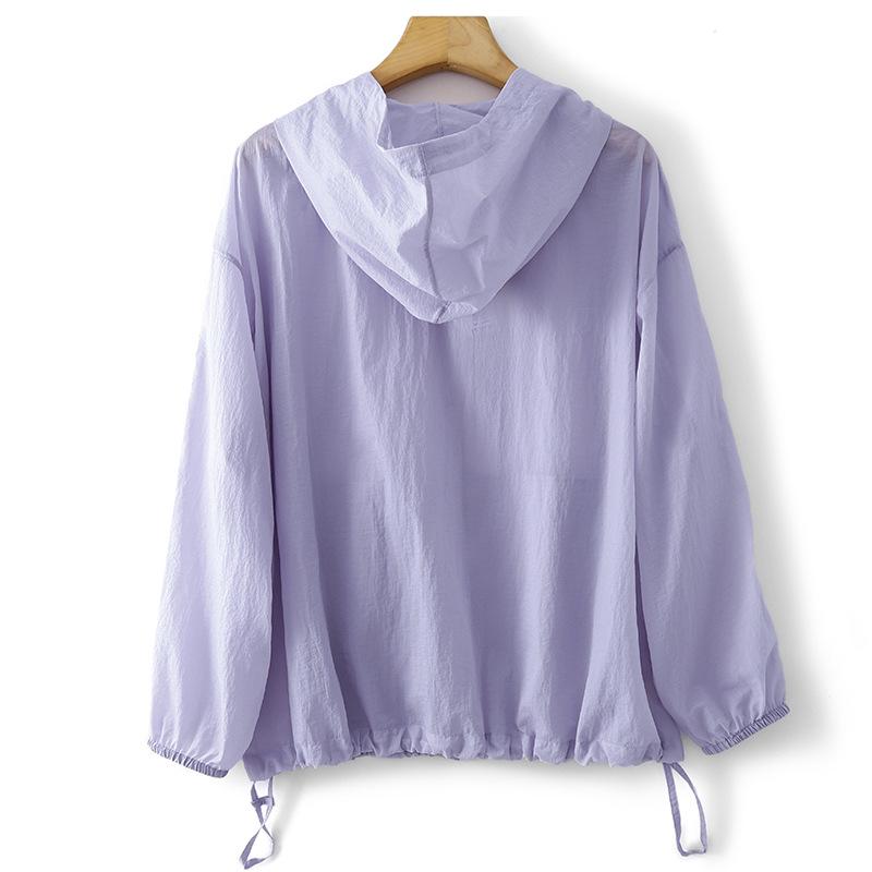 2025 Summer Plus Size Lightweight Hooded Beach Sun Protection Shirt