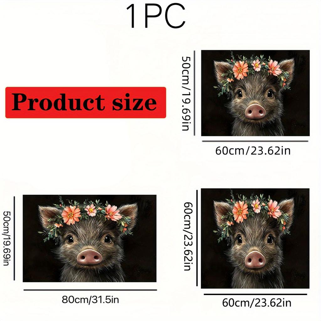 1Pcs Rubber Drying Mat With Capybara Floral Print For Coffee Shop Restaurant Kitchen Carpet Tableware Durable Diatom Mud Table Mat Pet Mat Coffeeware