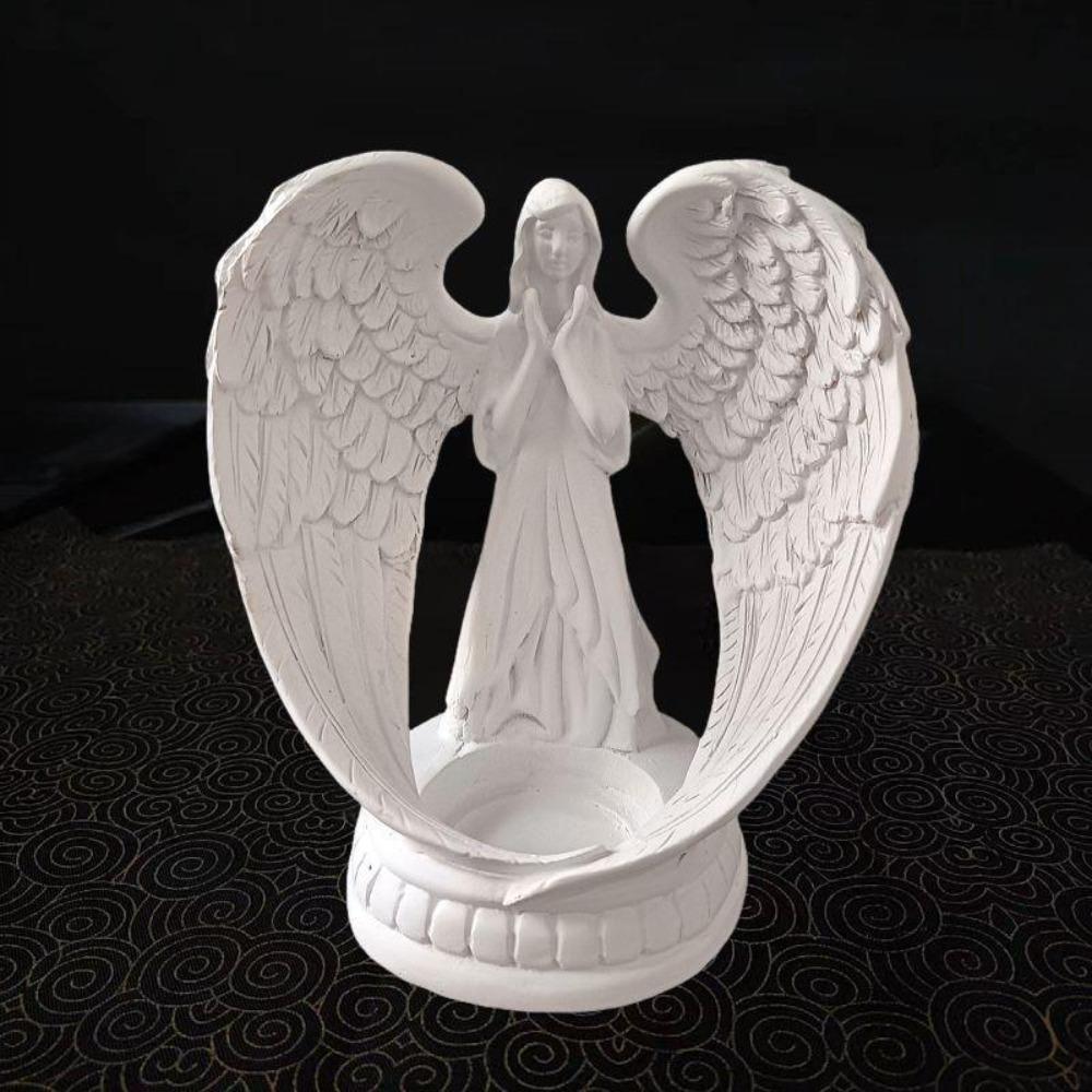 Resin Resin Carved Figure Candle Holder Decor Office Workstation Tabletop Candle Holder