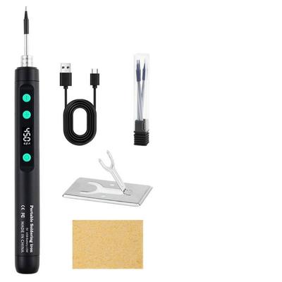 Adjustable Temperature USB Soldering Iron Speed Heating Digital Display Electric Iron Solder 5V/15W Li Battery Charge