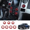 ABS Dashboard Center Control Switch Knob Cover Trim Ring For Ford F150 2013 2014