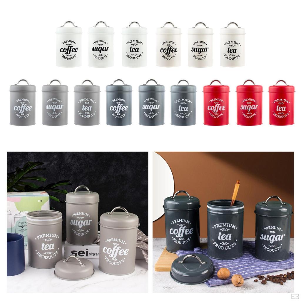 Skladovací dózy, 3 kusy, káva, čaj, dózy na cukr