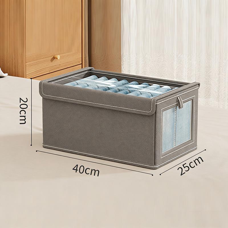 Organizzatore Portaoggetti in Cotone Lino Transfrontaliero con Finestra Visibile