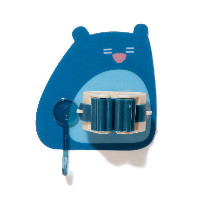 

Bubble Bear Traceless Mop & Broom Holder - Adhesive, No-Drill Clip Hook темно-синього кольору