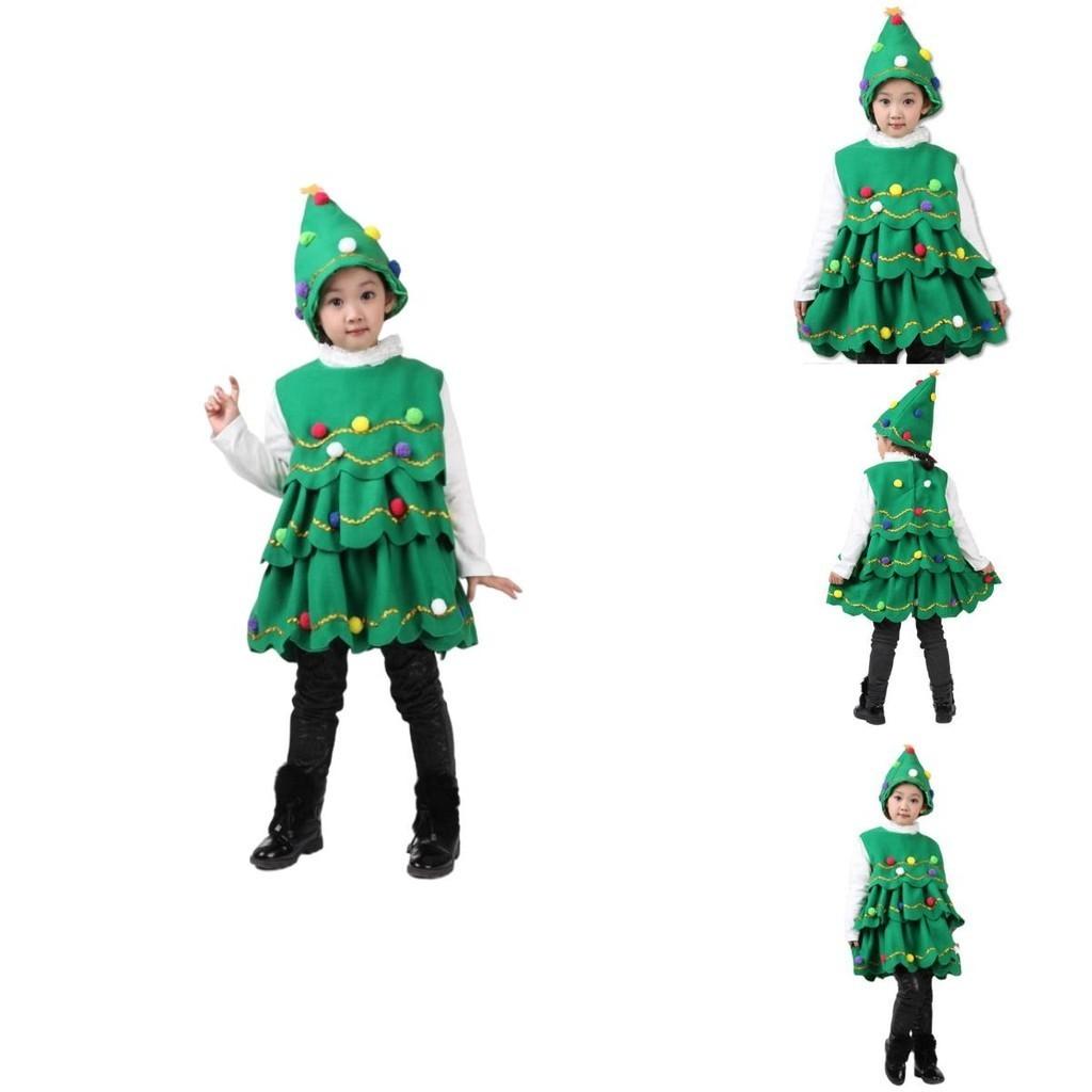Premium Christmas Tree Clothing For Children Striped Design Perfect For Role-playing
