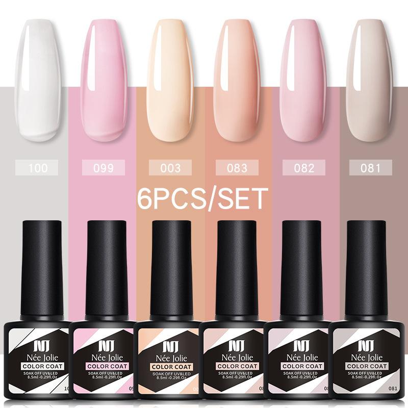 Nail Art 6-Color Nail Polish Glue Set, Nail Phototherapy Glue Can Remove Nail Polish Glue Primer Seal