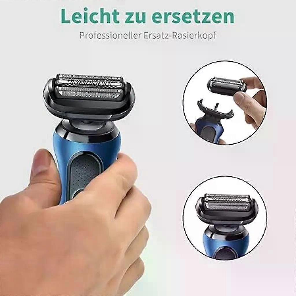2pcs 53B Shaving Head Compatible with Braun Series 5 and 6 Shaver Men 5018S, 5049s, 5762, 5764, 6075cc, 6020s, 6040cs Shaving Heads Replacement Shavin