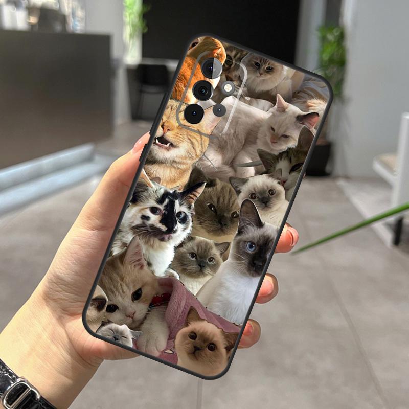 Funny Cute Kitty Cat Aesthetic Case For Samsung Galaxy A56 A36 A26 A16 A06 A25 A54 A34 A14 A52 A32 A12 A13 A33 A53 A15 A35 A55