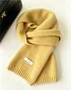 Autumn and winter new Australian 111 pure scarf women's solid color versatile warm knitted scarf light luxury high sense