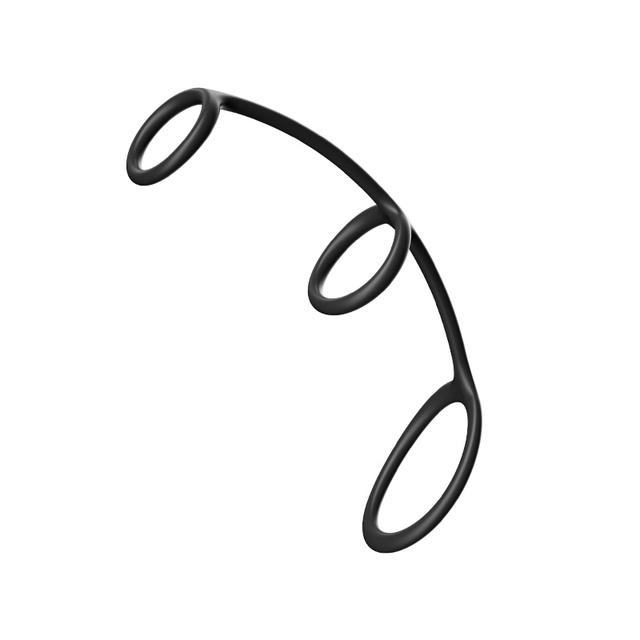 Drei-in-eins-Hahnring, Silikon-Penisring, dreifacher Penis-Verschlussring, Penisverzögerung, Ejakulation, Sexspielzeug für Männer, Ring zur Erektionsverbesserung
