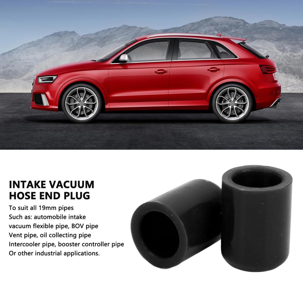5Pcs Automotive Vacuum Hose Silicone Weather Resistant Vacuum Hose End for 19mm Tube