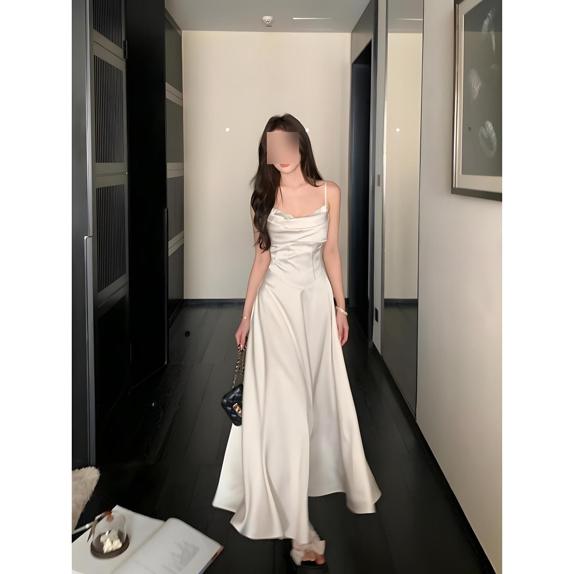 

Платье женское летнее темпераментное банкетное легкое платье красивое приталенное юбка-зонт XL- (recommended 110-60kg)