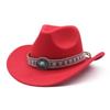 European, American autumn and winter new men's and women's fashion woolen western cowboy hat top hat trendy jazz hat