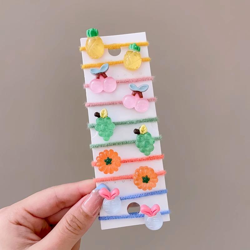 10-30PCS/Set, Cute Cartoon Animals, Hair Bands, Girls, Elastic Rubber Band, Headwear, Hair Accessories