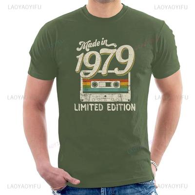 Made In 1979 Limited Edition 46rd Birthday Cassette Tape Tshirt Man High Quality T Shirt Woman SUMMER Harajuku Streetwear