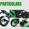 1:9 Kawasaki Zx-10R Nijia H2R Motorcycle Model Toys Alloy Diecast Miniature Motorbikes Sound Light Shock Absorption Kids Gifts