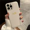 Personalizovaný Vlastní Jméno Počáteční Písmeno DIY Pouzdro Na Telefon Pro iPhone 17 Air 16e 16 15 14 13 12 11 Pro Max Mini Plus X XS XR Kožený Kryt
