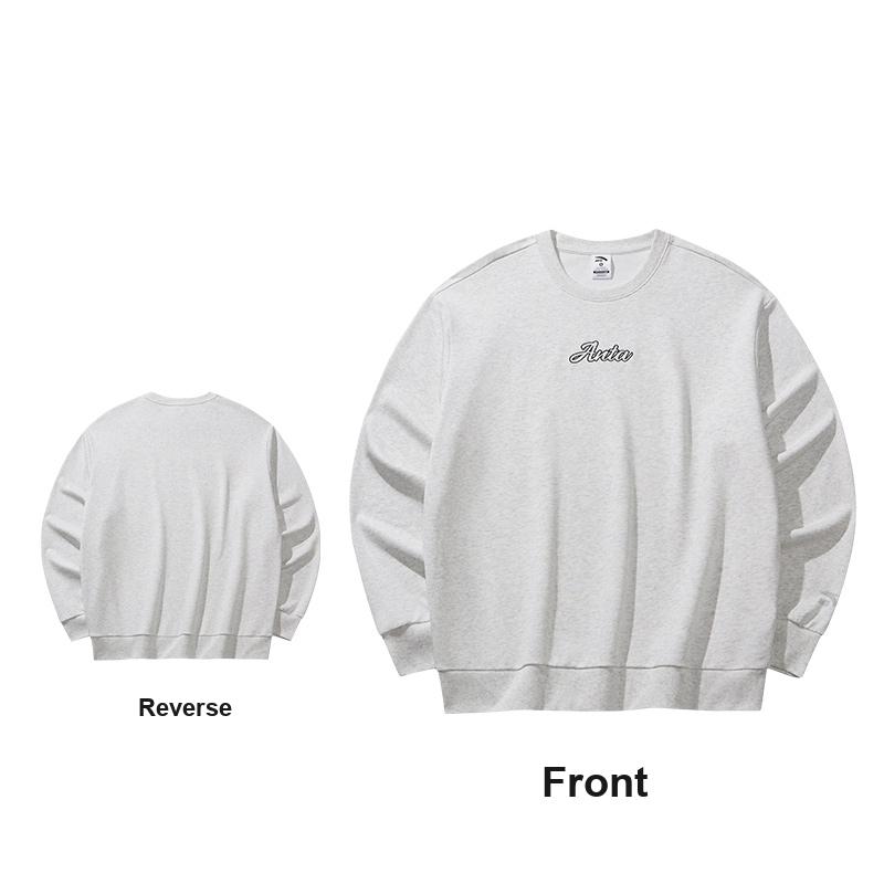 Anta Lifestyle Series Fashion Casual Loose Comfortable Campus Versatile Sports Pullover Top Casual Couple Sweatshirt Unisex tops 972618704-9