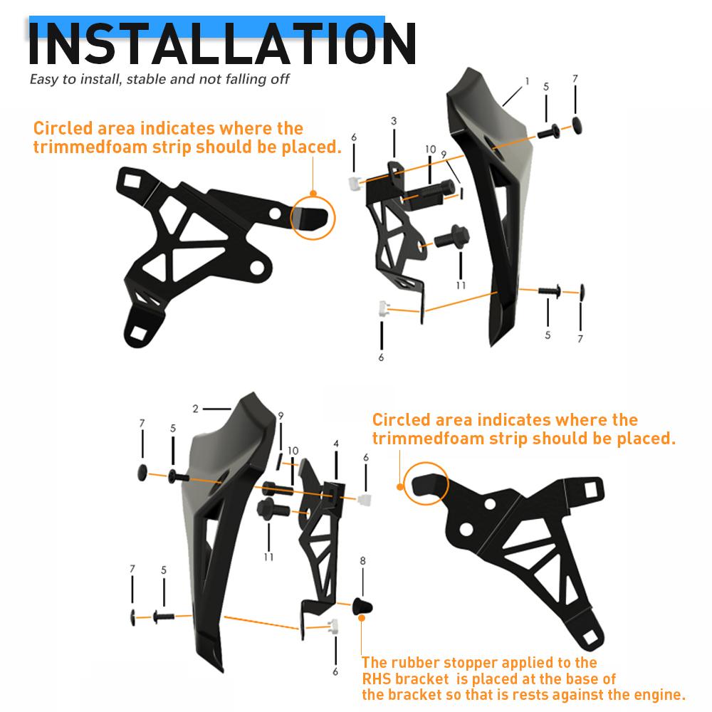 XSR 900 Side Fairing Deflector For Yamaha XSR 900 2022 2023 2024 Accessories Front Infill Panels