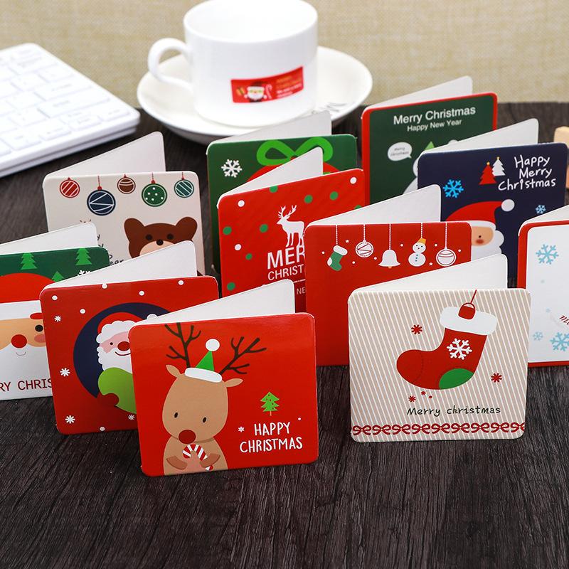 24pcs Mini Christmas Greeting Cards, Holiday Note Cards for Family and Friends,Perfect for Xmas Party and Gifts, Christmas Cards