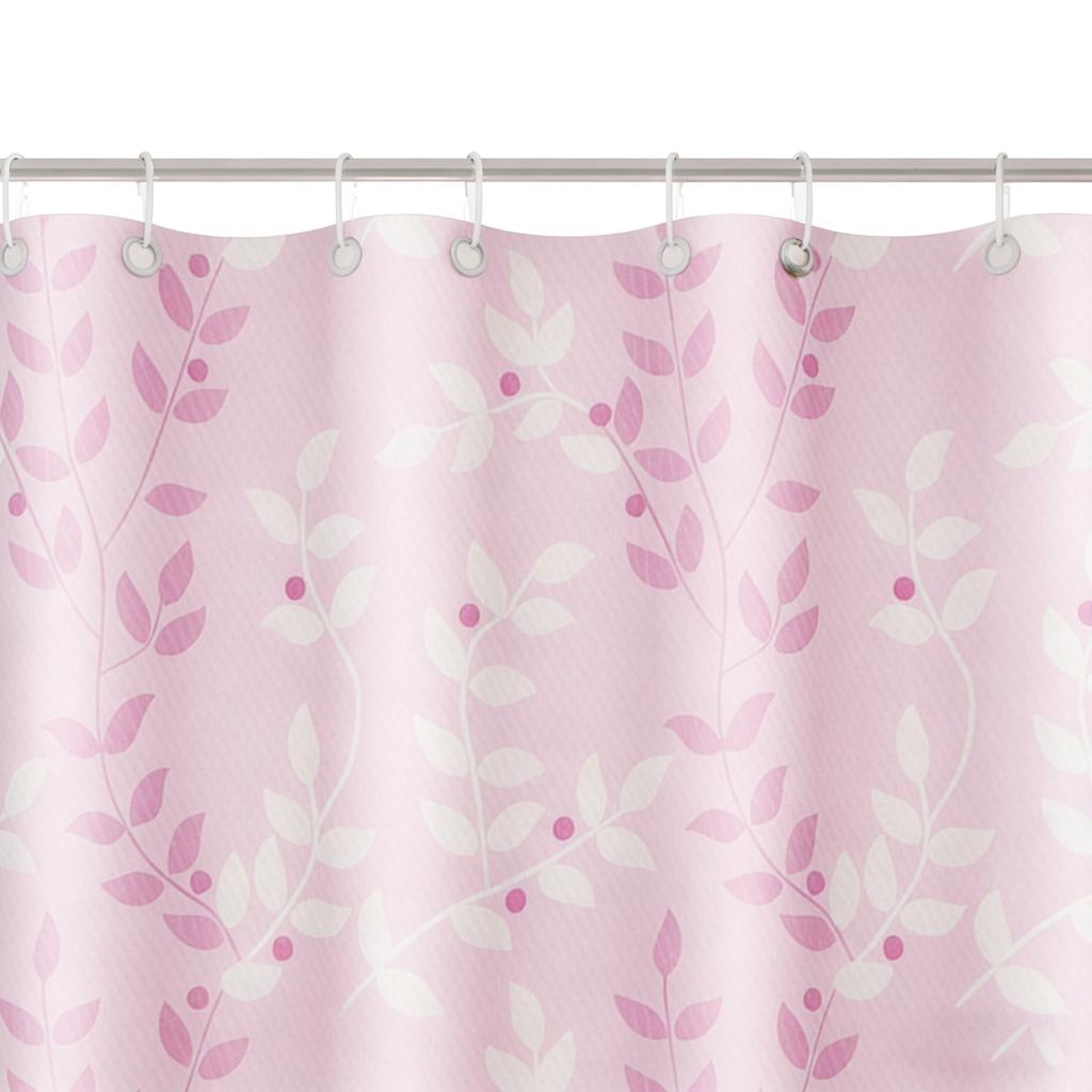 Household Polyester Shower Curtain Set, Thickened & Durable, Waterproof And Mildew Resistant, Easy To Clean, Drill-Free Bathroom