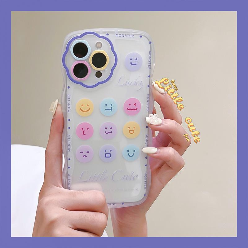 

Zhitai Cartoon Smiley Face & Flower Wave Case for iPhone 12/13/14 Pro Max iPhone 14